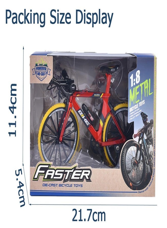 TOYSTODAY دراجة سباق مصغرة مصنوعة من سبيكة معدنية مصبوبة، نموذج بمقياس 1:8 | دراجة رياضية معدنية قابلة للتجميع مع أجزاء متحركة | لعبة دراجة مصغرة للأطفال وهواة الجمع (متعددة) - Image 5